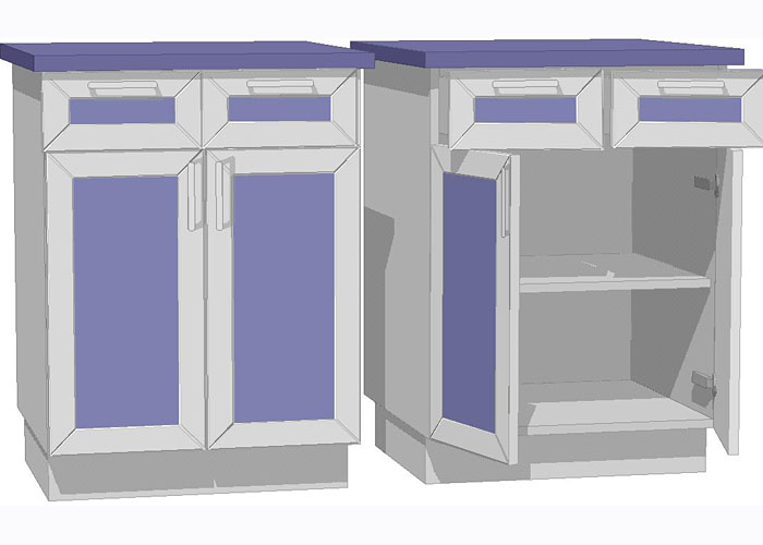 Стол кухонный - 600/2 ящика + 2 двери