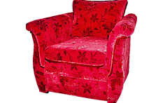 Кресло  "АЛИСА 3"/фигурные боковины с подушкой
